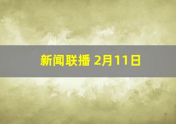 新闻联播 2月11日